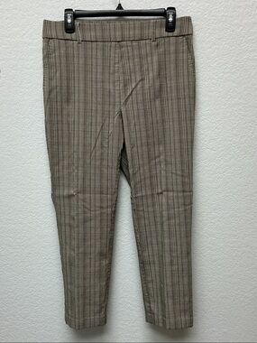 Rafaella Men's Plaid Dress Pants in Tan and Brown